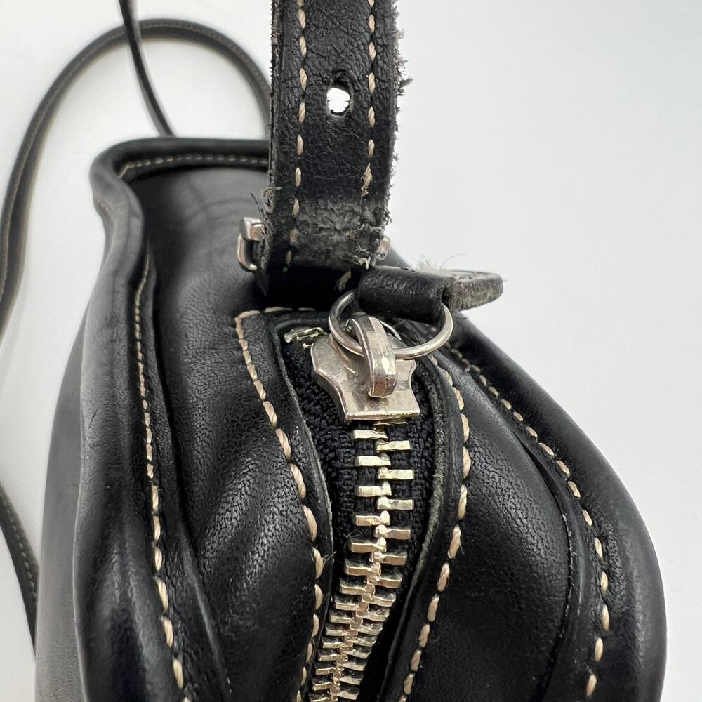 Vintage Coach Bellini Zip Bag Black Leather Purse - Picture 6 of 10
